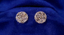 Load image into Gallery viewer, 14k Solid Gold 11mm VS1 Cluster Earrings
