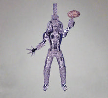 Load image into Gallery viewer, Solid 14k Gold and Diamond Football Predator Pendant