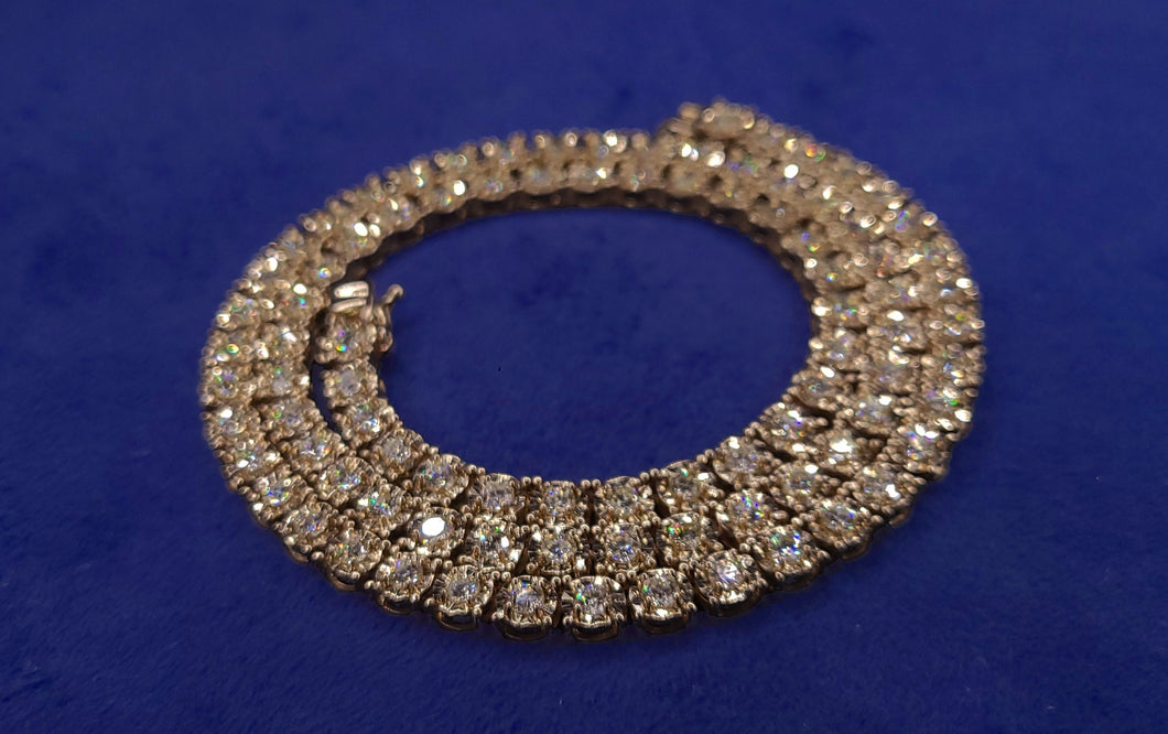 14k Solid Gold 5mm Diamond Tennis Chain