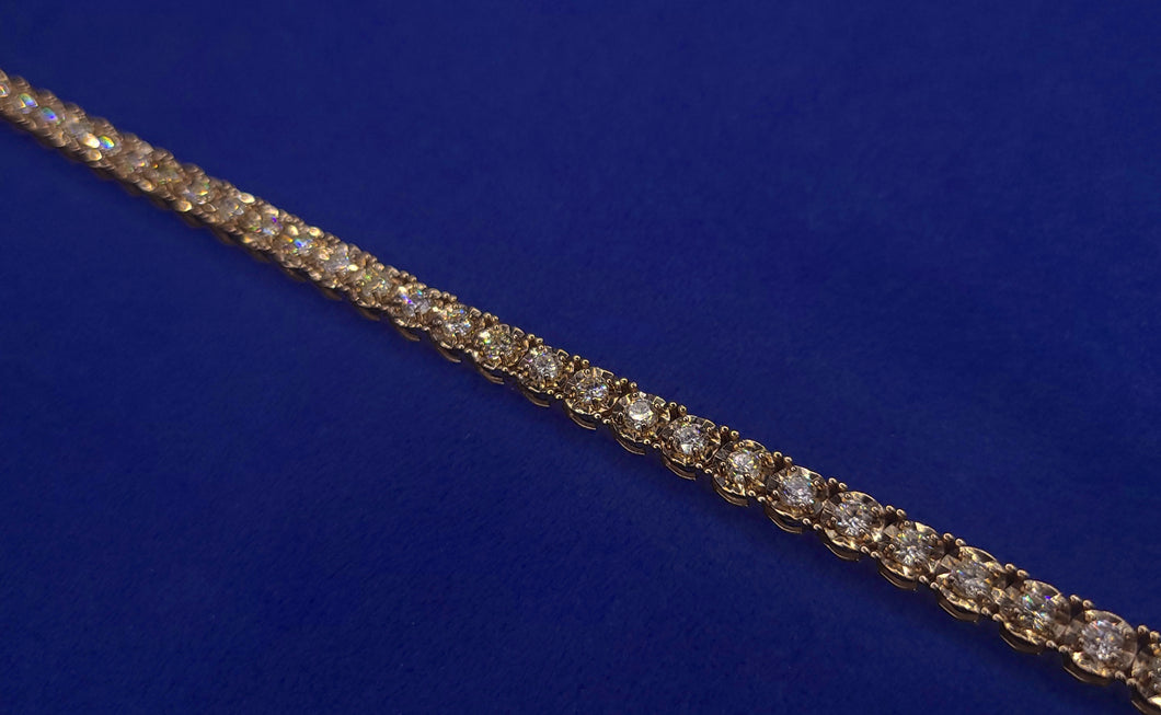 Solid 14k Gold Custom 5mm Tennis Bracelet