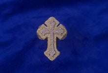 Load image into Gallery viewer, 10k Solid Gold Diamond XL Cross Ring