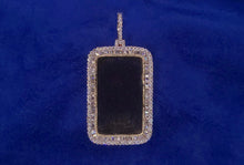 Load image into Gallery viewer, Solid 10k Gold Baguette Diamond Rectangular Picture Pendant