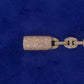 Solid 10k Gold 7.5mm Diamond Gucci Link Bracelet