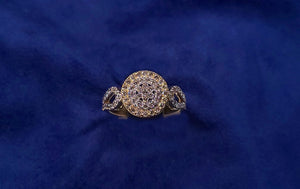14k Solid Gold Diamond Circle Engagement Ring