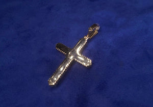 10k Solid Gold VS Diamond 3D Cross