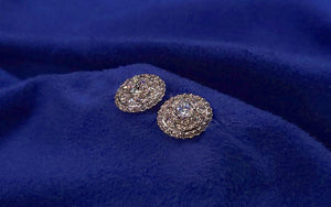 14k Solid Gold 10mm VS1/VS Diamond Cluster Earrings
