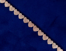 Load image into Gallery viewer, Solid 10k Gold &amp; Diamond Heart Bracelet