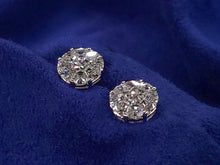 Load image into Gallery viewer, 14k Solid Gold VS1 Diamond 9mm Round Pie-Cut Earrings