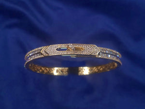 10k Solid Gold VS Baguette Diamond Men's Bracelet