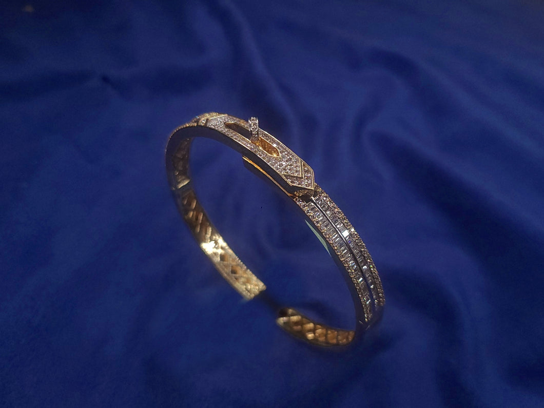 10k Solid Gold VS Baguette Diamond Men's Bracelet