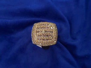 14k Solid Gold VS Baguette Diamond Men's Championship Ring