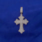 10k Solid Gold and Diamond 3D Cross - Solid Back 1.75"
