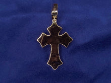 Load image into Gallery viewer, 10k Solid Gold and Diamond 3D Cross - Solid Back 1.50&quot;