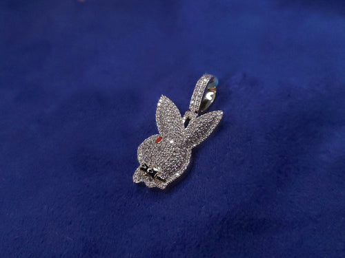 10k Solid Gold and VS1 Diamond Playboy Bunny - Solid Back