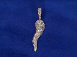 10k Solid Gold VS Diamond Pepper Pendant