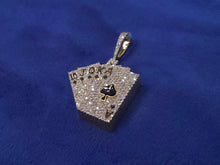 Load image into Gallery viewer, 10k Solid Gold VS Diamond 3D Cards Pendant