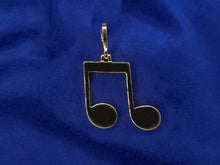 Load image into Gallery viewer, 10k Solid Gold Diamond Music Note Pendant - Solid Back